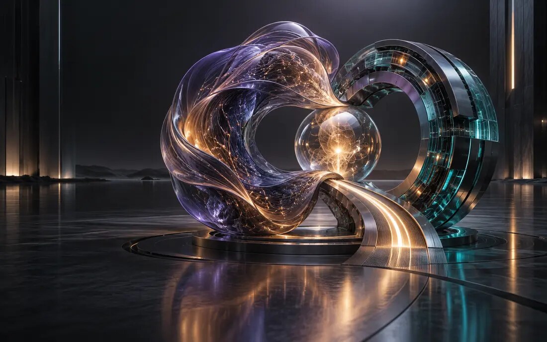 Interconnected crystal forms representing human performance and the work system